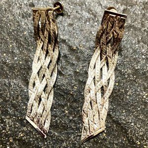 *TAKE 1/2 OFF: Exquisite vintage braided sterling earrings - made in Italy?